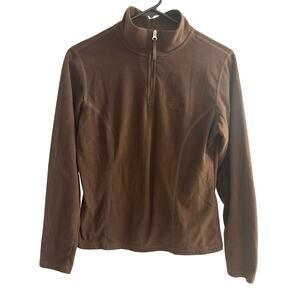 The North Face Quarter Zip Polyester Brown Pullover Womens Size  Small/Petite